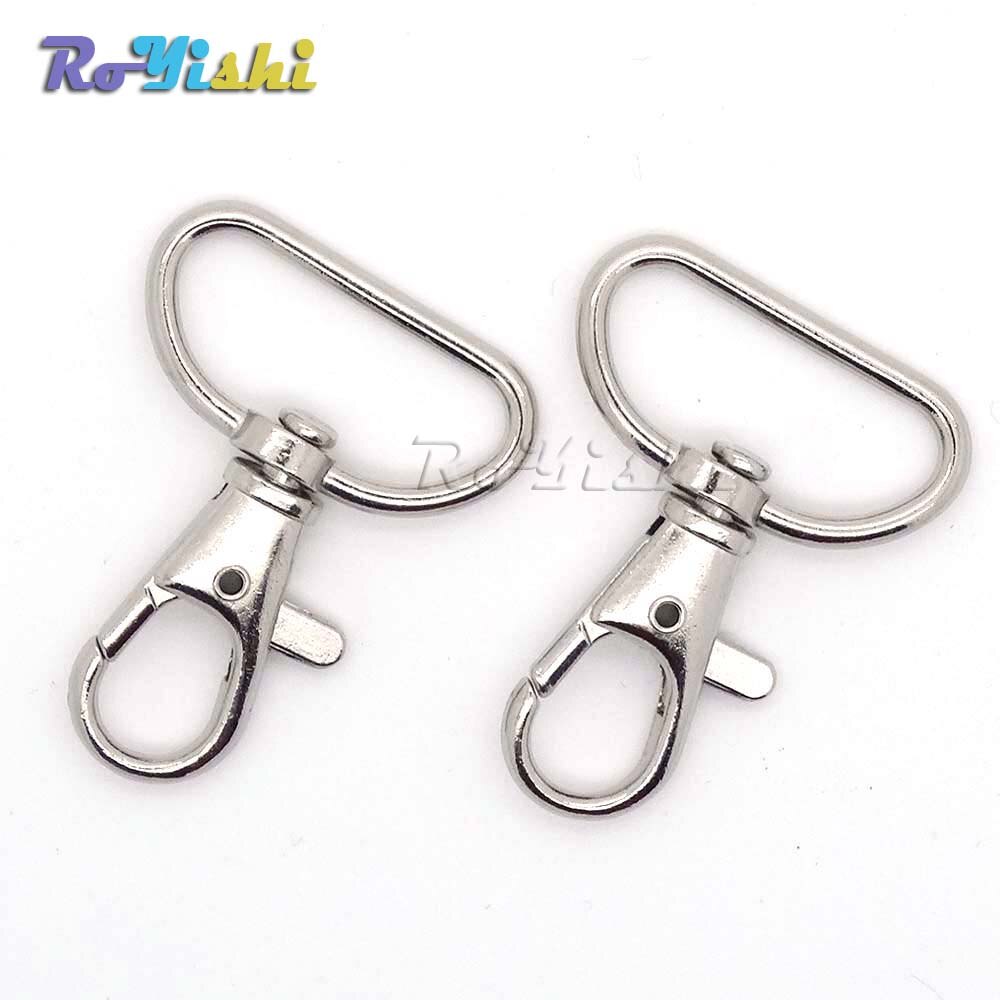 10 stks/pak Matel Snap Haken Rotary Swivel Voor Rugzak Webbing 25.4mm Vernikkeld Kreeft Sluitingen