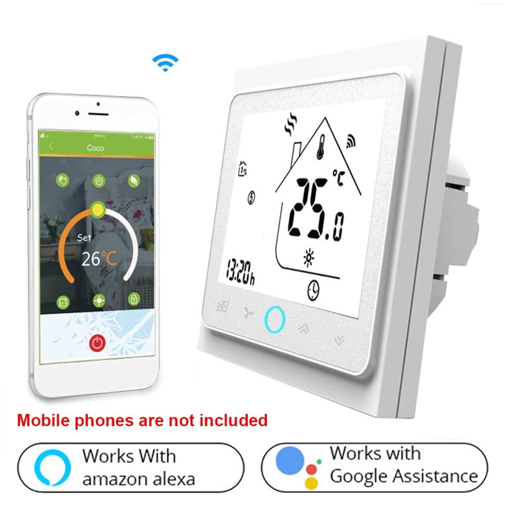 Touch Control Universal Air Conditioner Electric Thermostat WIFI Smart Household Wireless LCD Screen Backlight For Google Home: 1