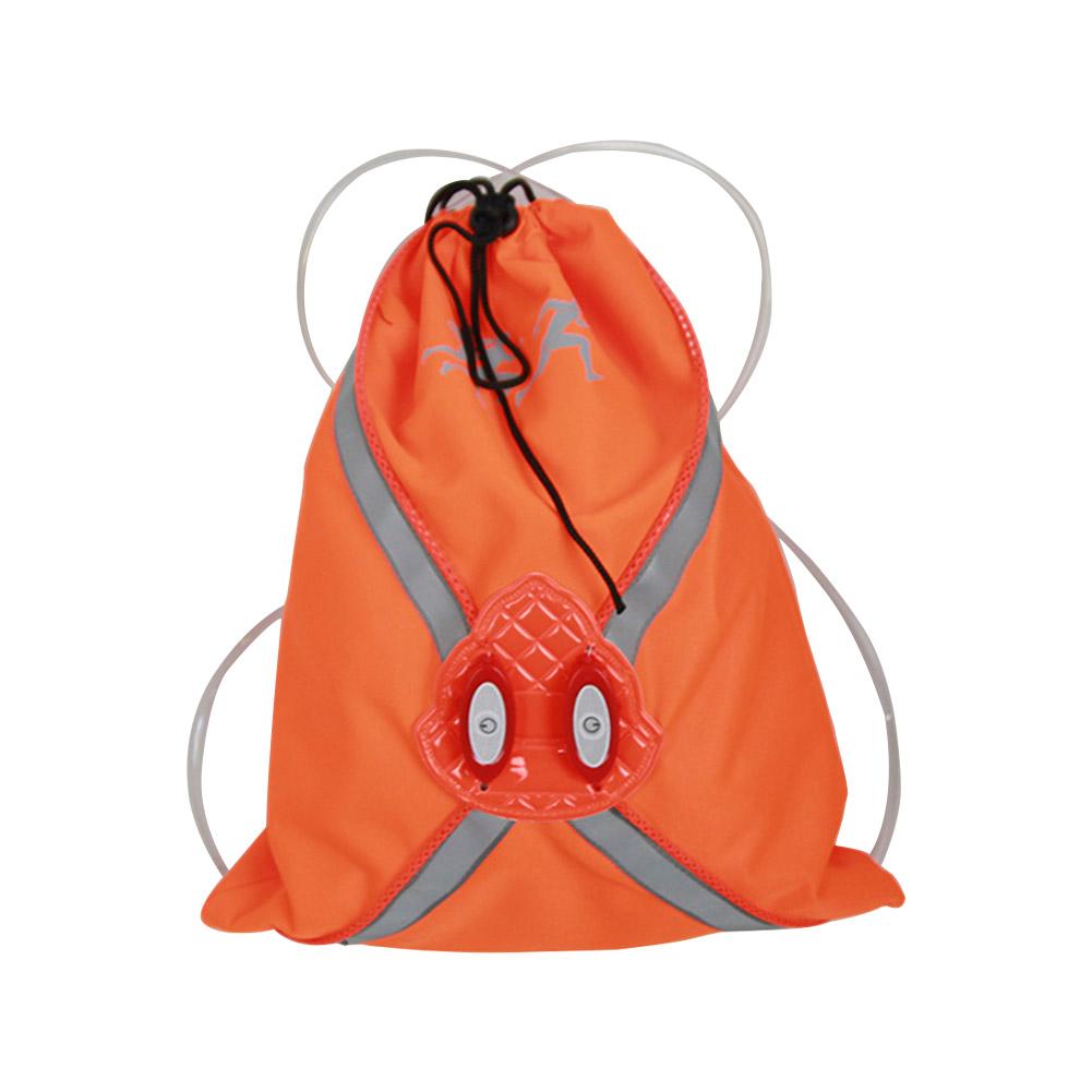 Mænd kvinder sports taske med ledet lys reflekterende snor stor rygsæk udendørs sports tas træning cykling camping opbevaringstaske: Orange