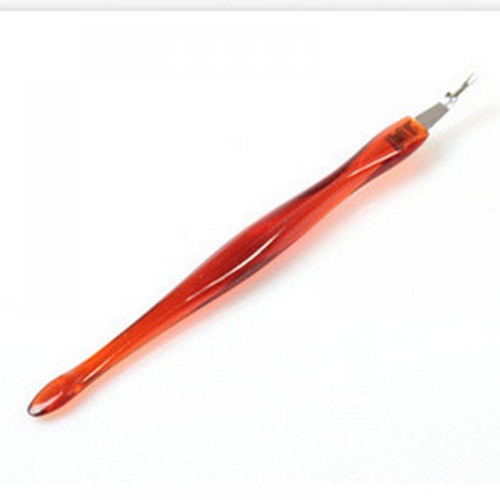 Empujador de cutículas de uñas de acero inoxidable, 10 Uds., herramienta de manicura de horquilla para recortar, tenedor con piel muerta, alicates, removedor de cutículas