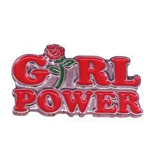 Meisje power pins rose bloem vrouwen badge feministische broche de toekomst is vrouwelijke sieraden dames shirts jassen accessoires