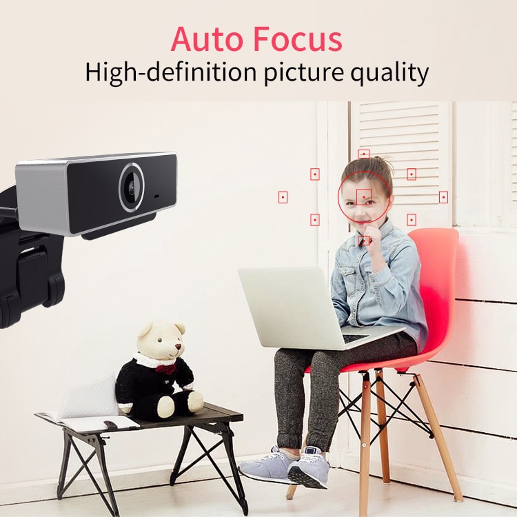 1080P Webcam réduction du bruit Web caméra Full HD ordinateur caméra avec Microphone pour vidéoconférence/appel vidéo