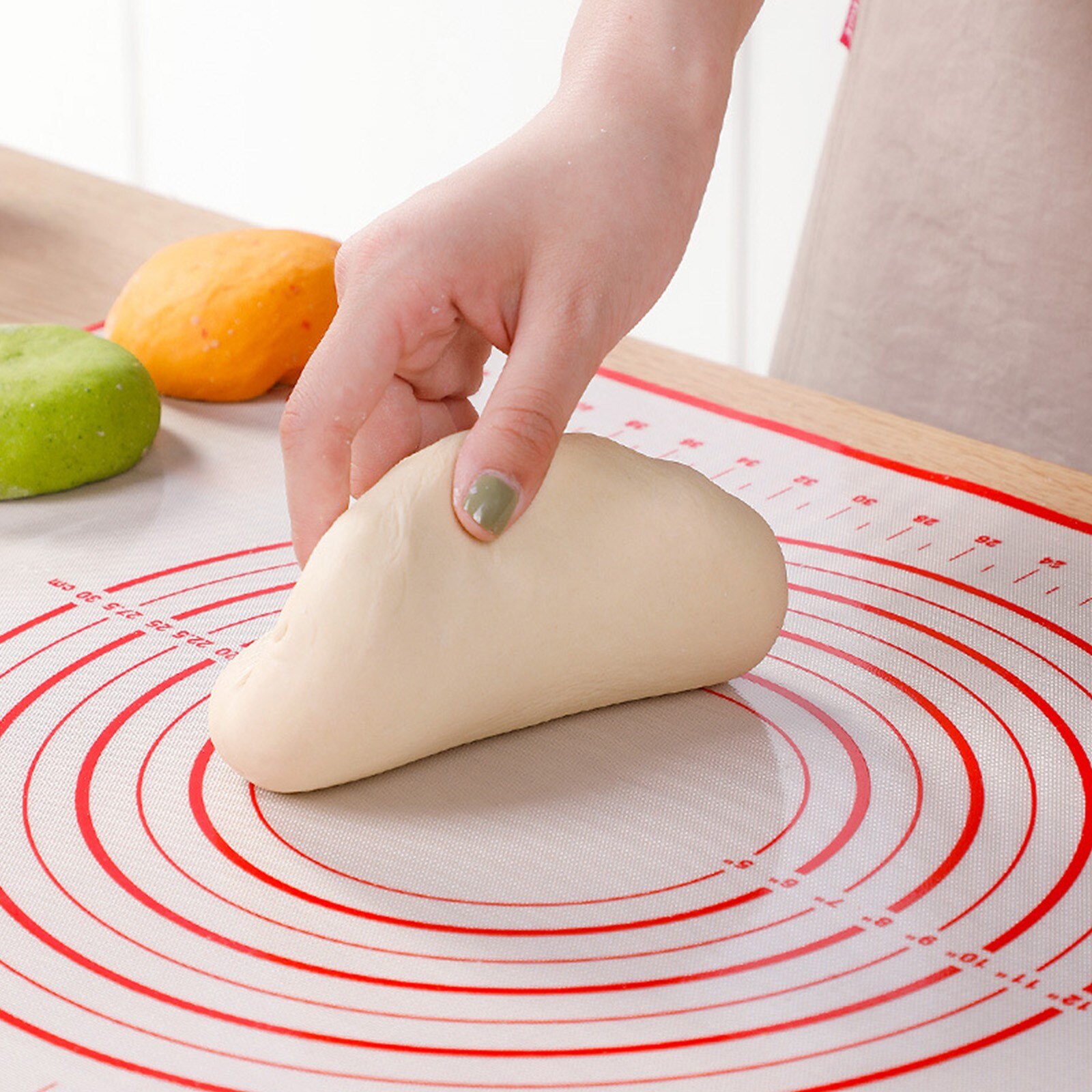 Silicone Cake Mat Non Stick Baking Mat Fondant Mat Dough Rolling Mat Rolling Pins Pastry Boards 70*50cm#T2