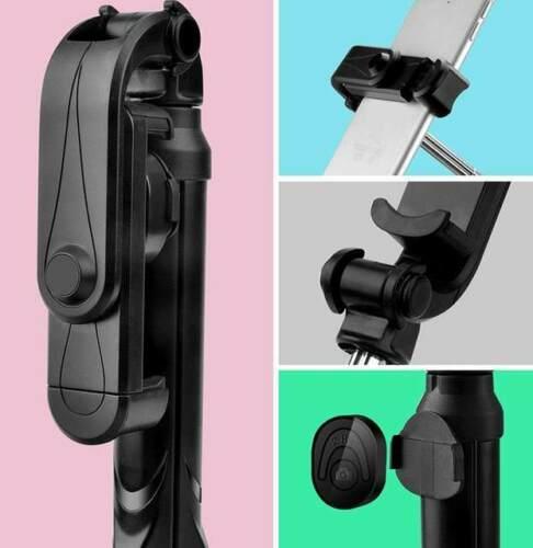 XT-09-Mini trípode/palo Selfie móvil, soporte de tamaño de viaje con Bluetooth, remoto, plegable, para viaje