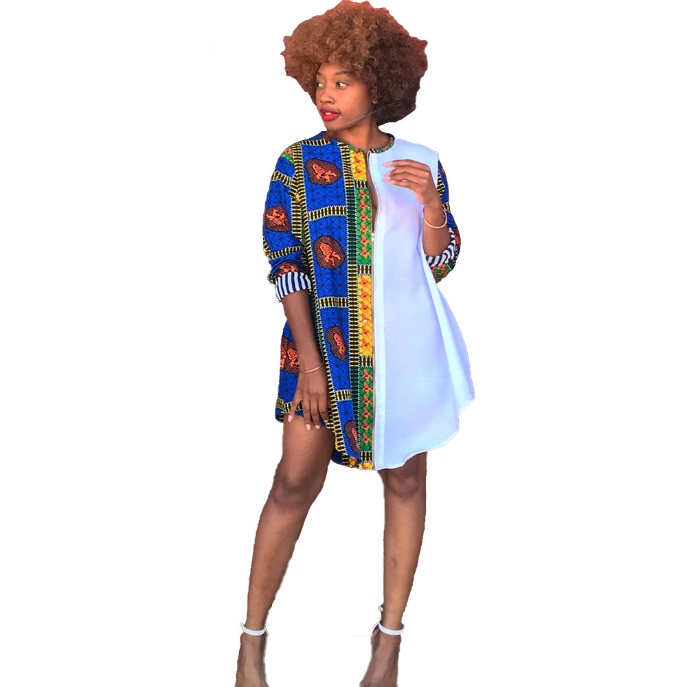 African Dashiki Print Dress Women Mid Long Casual Party Ankara African Dresses For Ladies Traditional African Clothing
