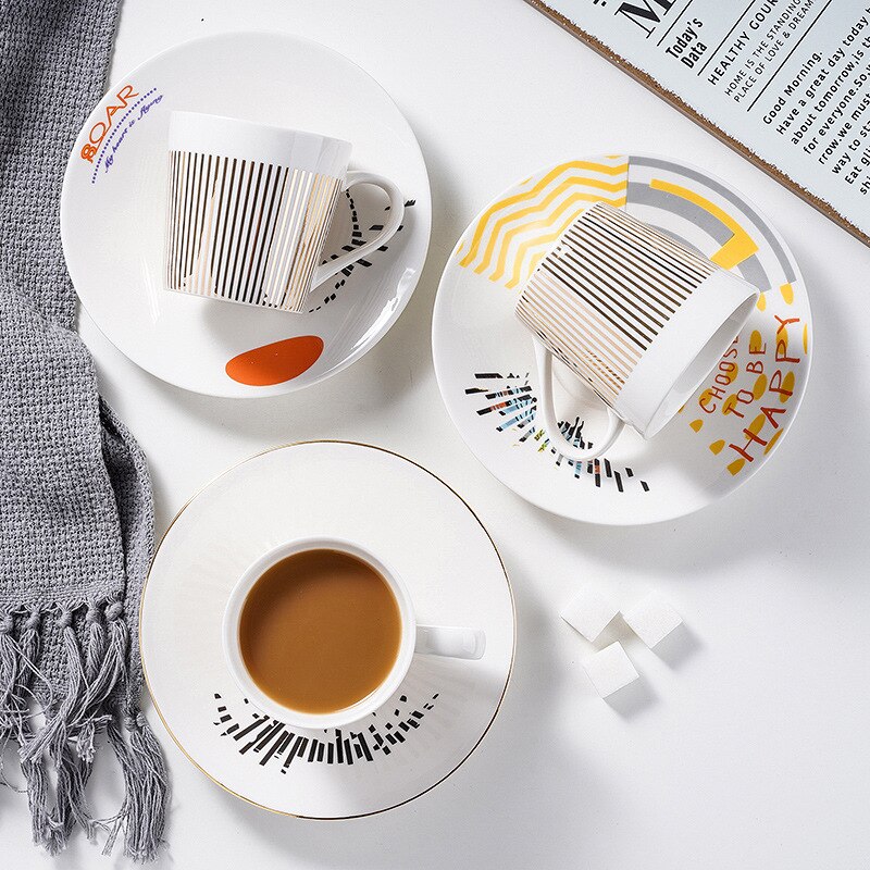 Spiegel Koffie Mok Spiegelende Reflectie Vlinder Thee Kopjes En Schoteltjes Lepel Creatieve Coffeeware Cups Mokken Koffie Cups