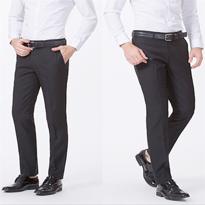 Kesä nuoret ja keski-ikäiset miehet bisnes slim fit housut pantalon housut työ japanilainen erkek pantolon makakao masculino