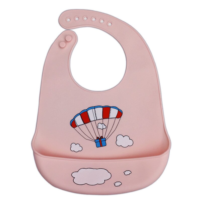 WARMOM Silicone Baby Bib Adjustable Tightness Soft Silicone Bib Waterproof Cartoon Animals Shape Bib Safe Material Baby Bib: T2