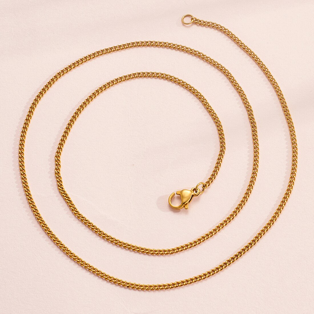 2mm Wide Stainless Steel Link Chain Necklace for Men and Women Silver and Gold Color Available Length 14&quot;-30&quot;