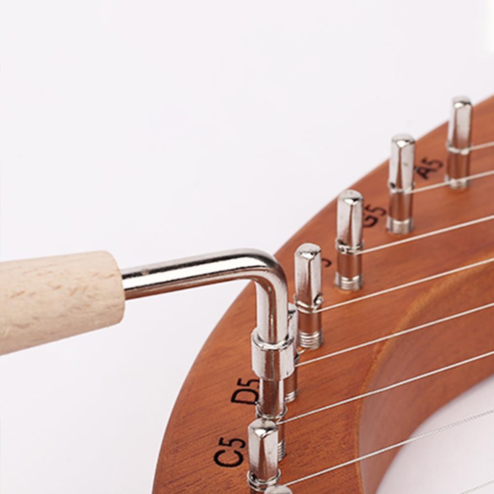 Set Arpa Lira a 7 Corde - Strumento Musicale Leggero per Intrattenimento Bambini - Chiave e Panno Inclusi