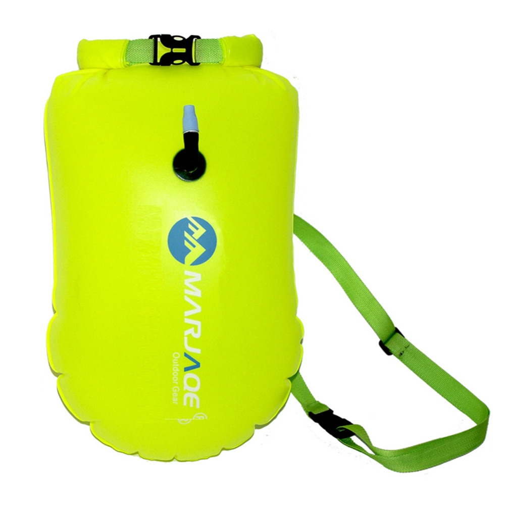 Thickened PVC Inflatable Floating Bag Outdoor Waterproof Storage Float Rescue Swimming Bag Lifebuoy Prevent Drowning 72*37cm: Yellow