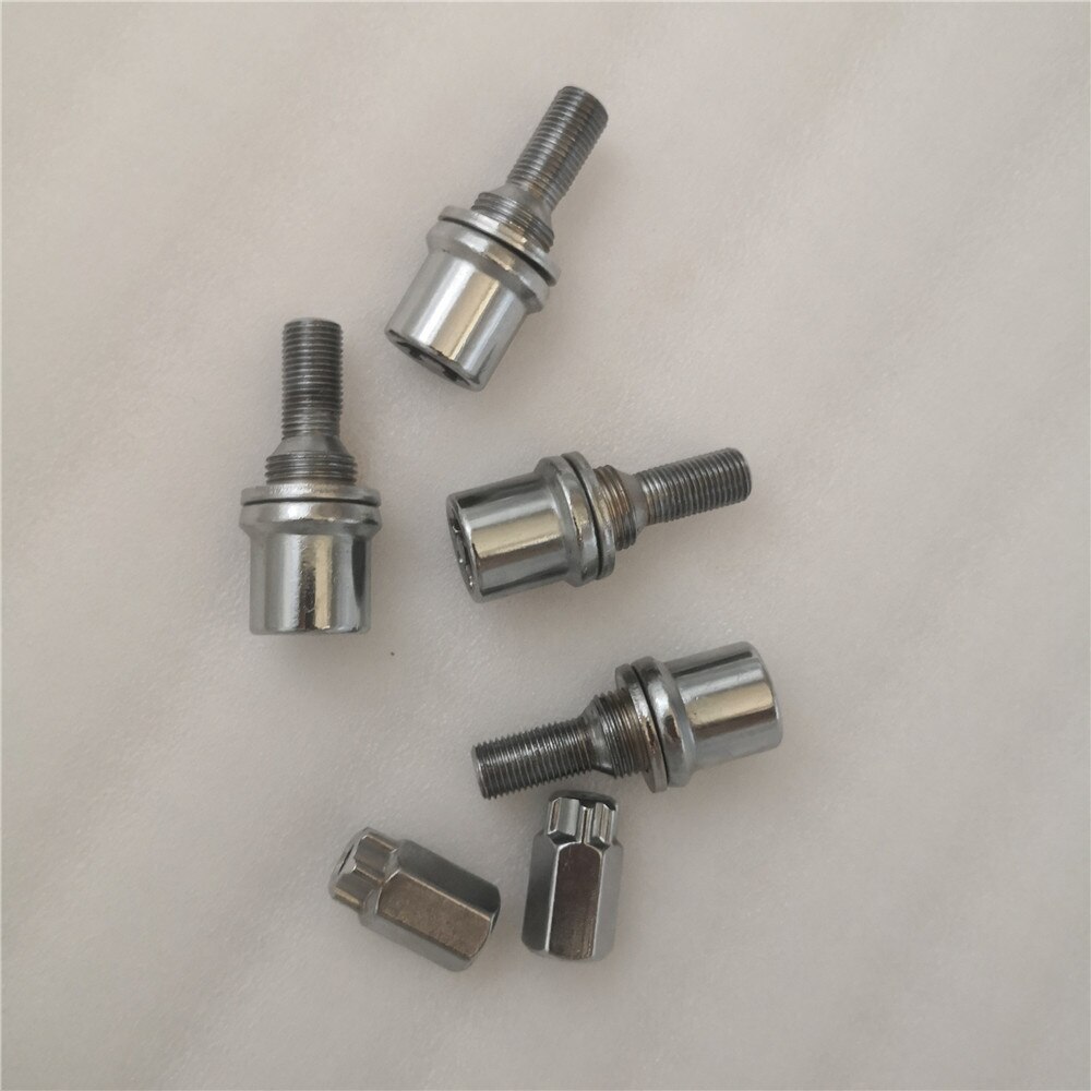 Chrome Anti-theft Wheel Screw Bolt Lock Nut Key Adapter For Peugeot 206 308 3008 207 CC SW 508 Citroen Berlingo C3 Pluriel C5