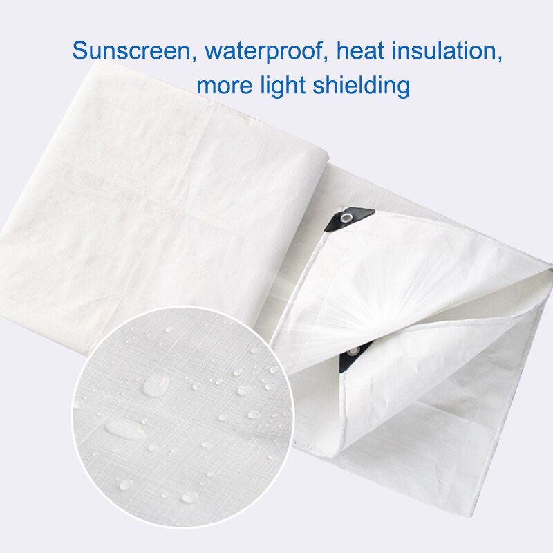 Heavy Duty Poly Tarp Waterproof Tarpaulin Canopies Tent Reinforced Boat Car Cover FP8