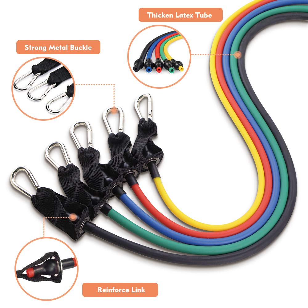 Juego de bandas de resistencia para ejercicio muscular, cuerdas de tracción elásticas para entrenamiento, terapia física, gimnasio en casa, entrenamiento de fuerza