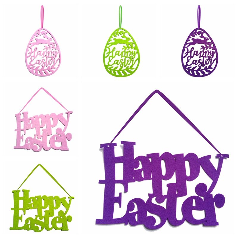 Happy Easter Brief Opknoping Teken Pasen Decoratie Muur Deur Decoratieve Ornament Home Party Supply Foto Props