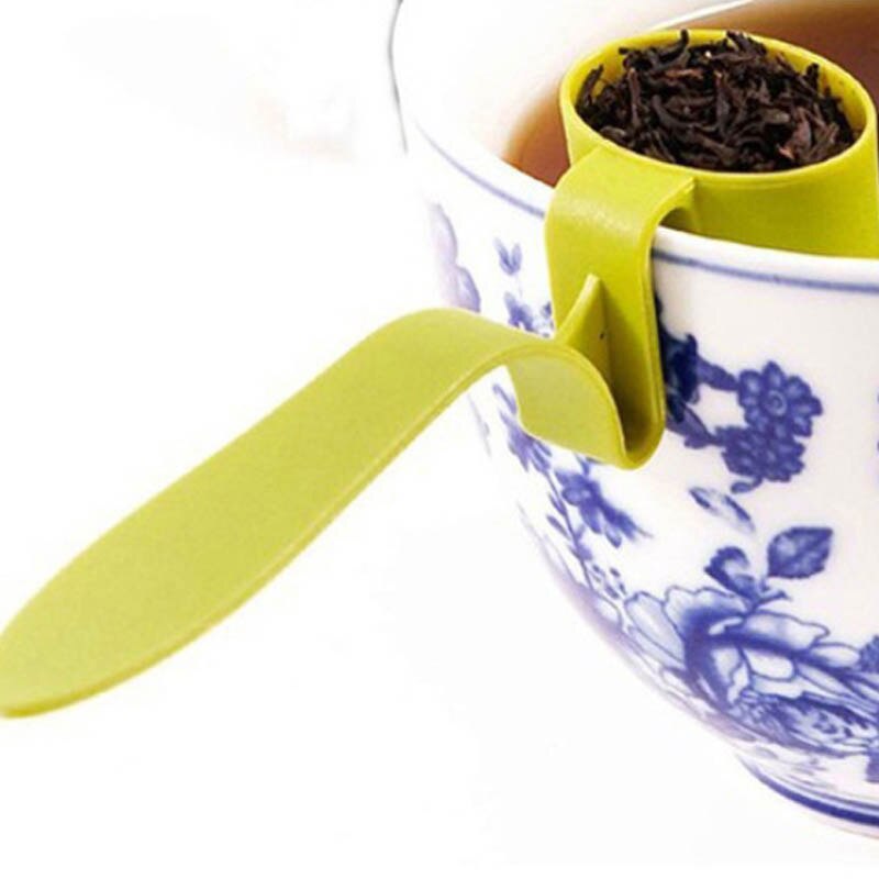 Kitchen Accessories Tea Infusers 1Pcs Tea&Coffee Colander Herbal Spices Leaf Tea Infuser Reusable Teaspoon Tea Strainer Teaware: Green