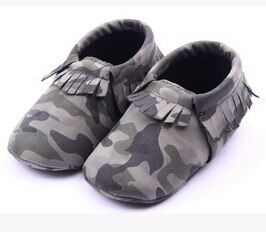 Arrivels Camo Little one shoes Soft Sole Leather Baby Infant Toddler Kids Boy Camo Shoes 3-12M: Army Green / 13-18 Months