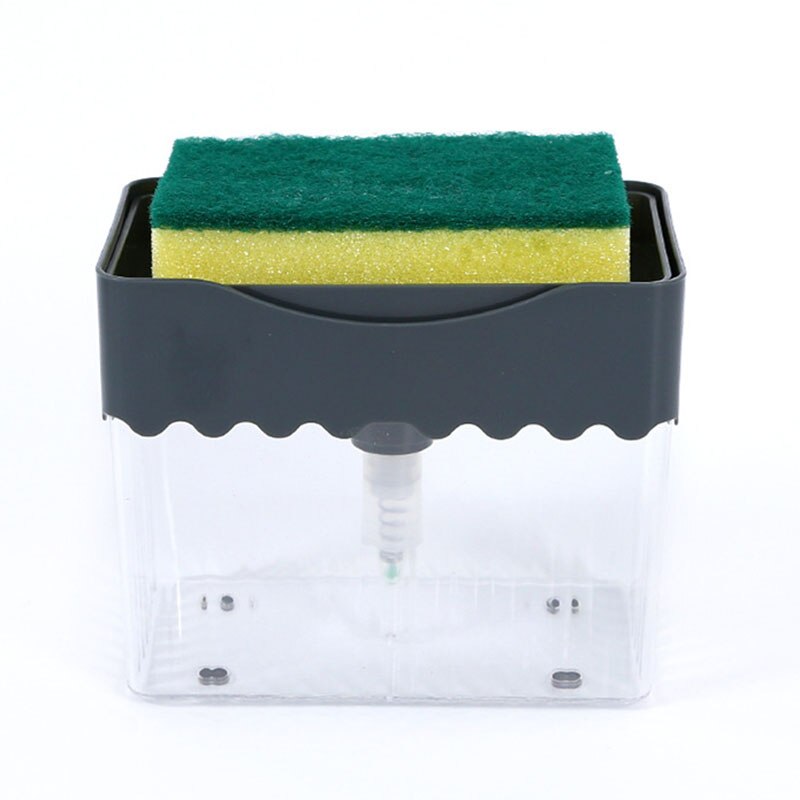 Buy one get one free 1pcs liquid soap dispenser soap pump dispenser and sponge rack for pots and dishes cleaning soap dispenser