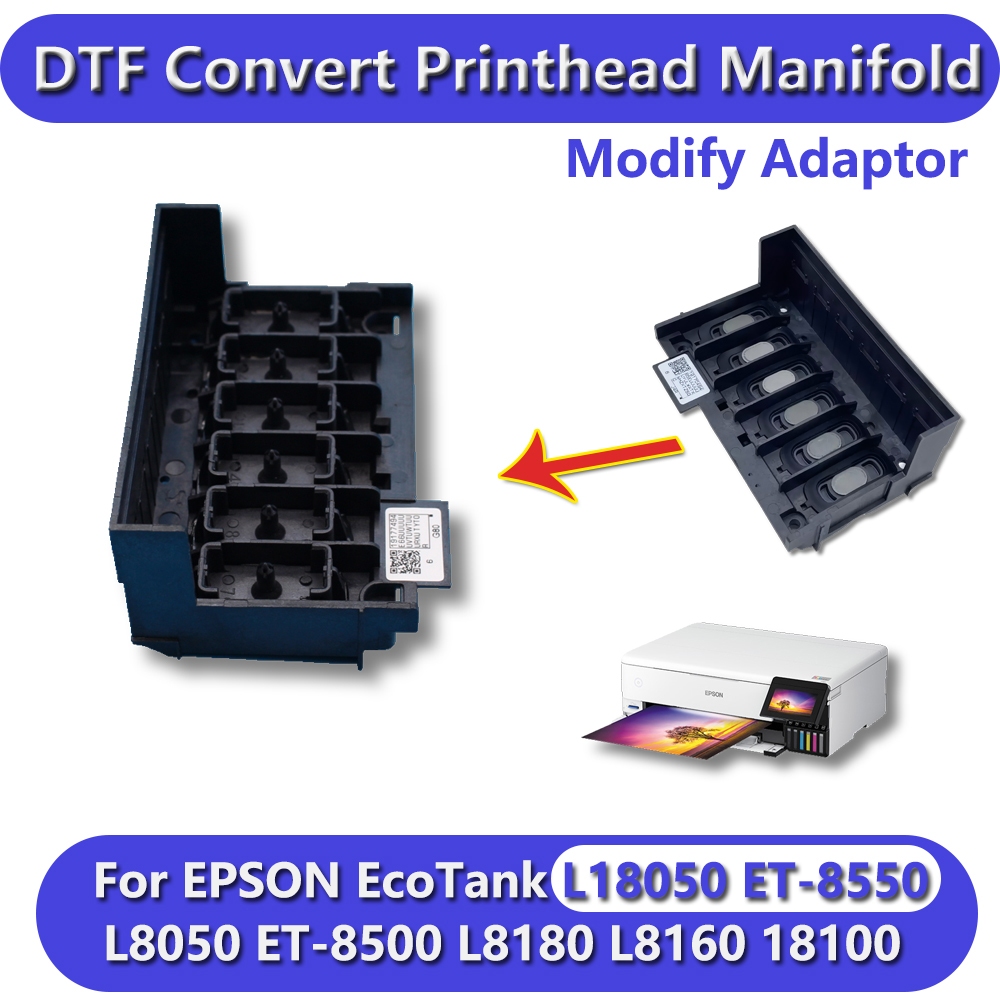 L18050 et8550 l8180 dtf adaptador de cabeçote de impressão coletor dtf kit de conversão de cabeça de impressora para epson xp600 ecotank l8160 l8050