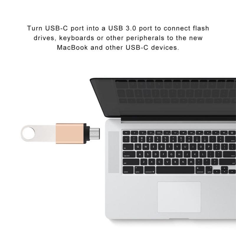 Type C OTG Male Adapter to USB 3.0 A OTG Female Converter USB 3.0 Function White and Black Data Sync OTG Adapter for Macbook