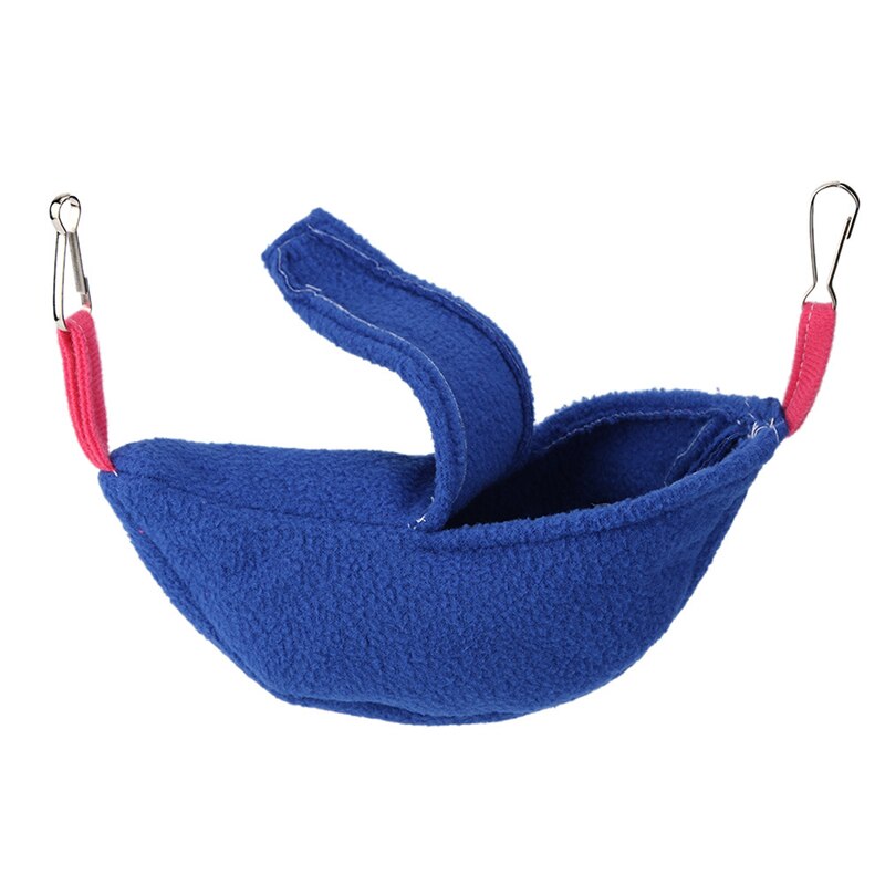 Hamster blijft in de winter warm huis schommel hangmat klein huisdier bananen hangmat hamster bananen nest warm nest: Blauw