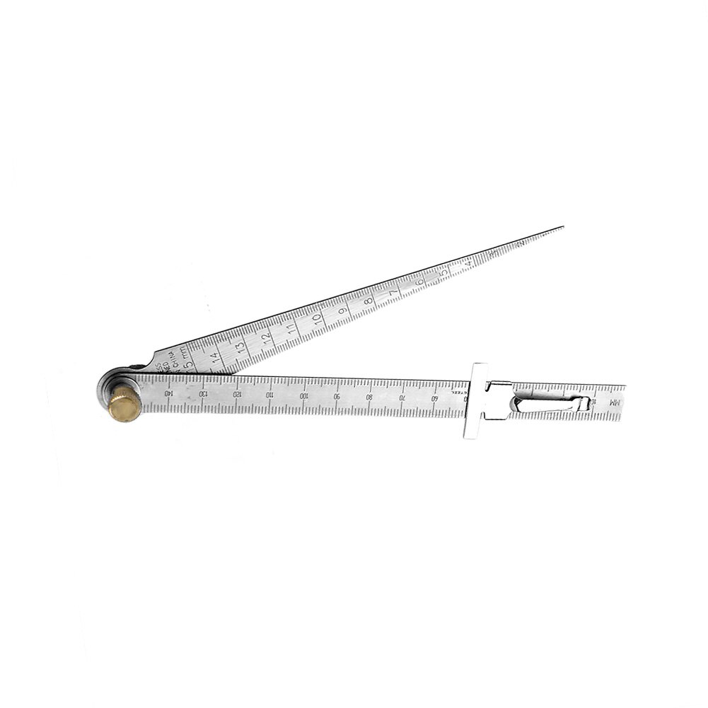 2 In1 Stainless Steel Measuring Tool Wedge Taper Ruler 0-150mm Feeler Gauges Bore Measurement Depth Ruler Hole Inspection