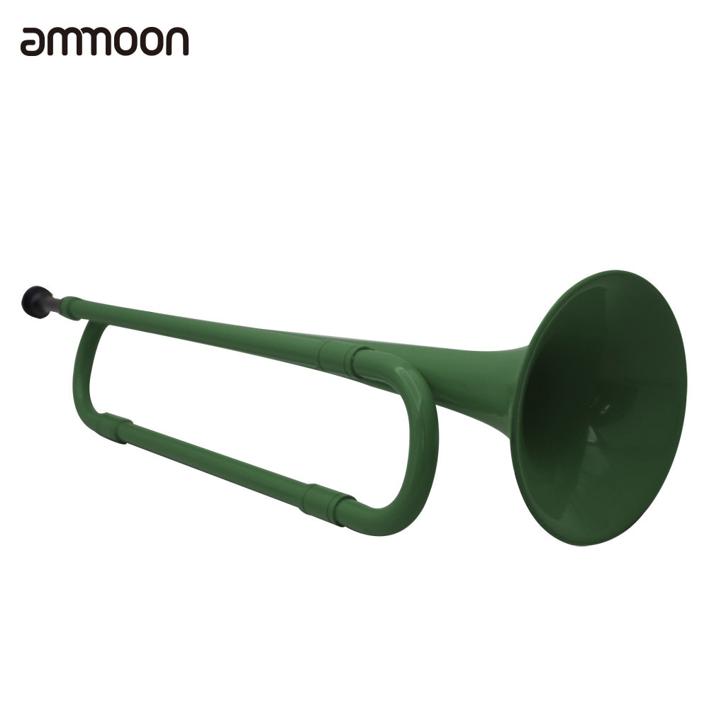 Ammoon B plat trompette clairon cavalerie trompette avec embout plastique laiton Instrument pour bande écolier plastique