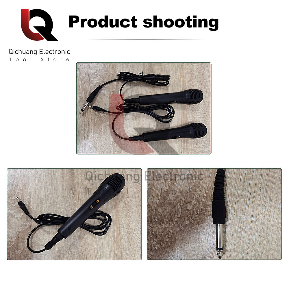 Bluetooth Speaker Wired Microphone 3.5/6.5MM Karaoke Microphone Shockproof Microphone Head Built-in Anti-noise Cotton