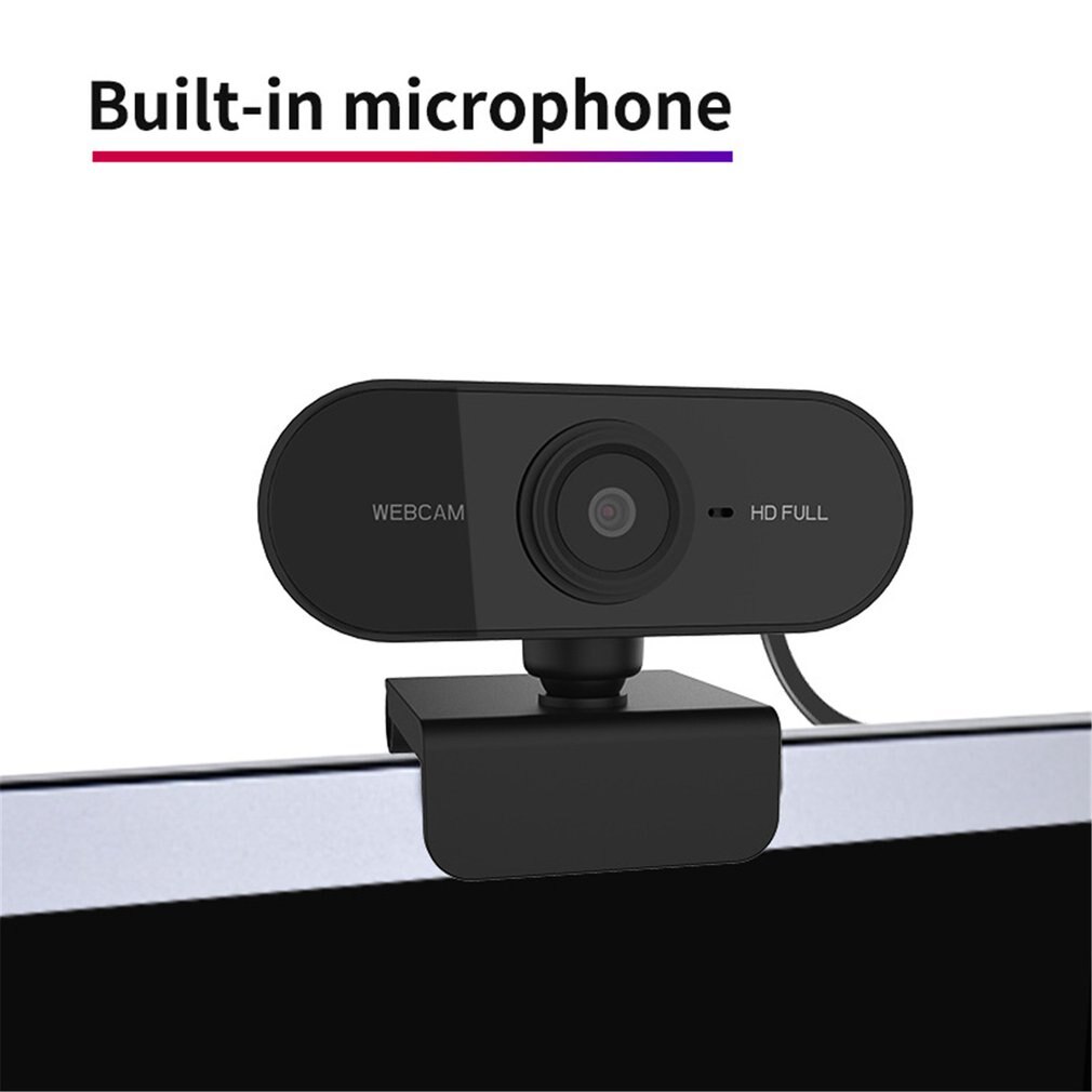 Webcam 1080P Full HD CMOS Webcam haut Microphone réducteur de bruit Correction automatique USB 360 degrés Base pivotante