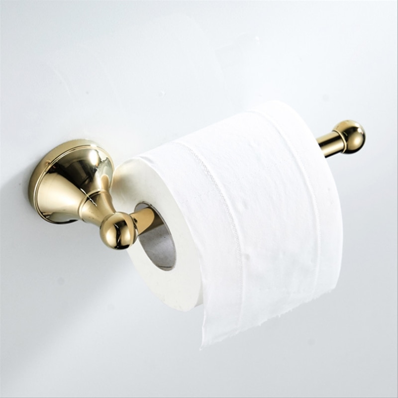 Wc-paperiteline musta/kulta/antiikki wc-paperiteline kylpyhuonetarvikkeet seinään kiinnitettävä