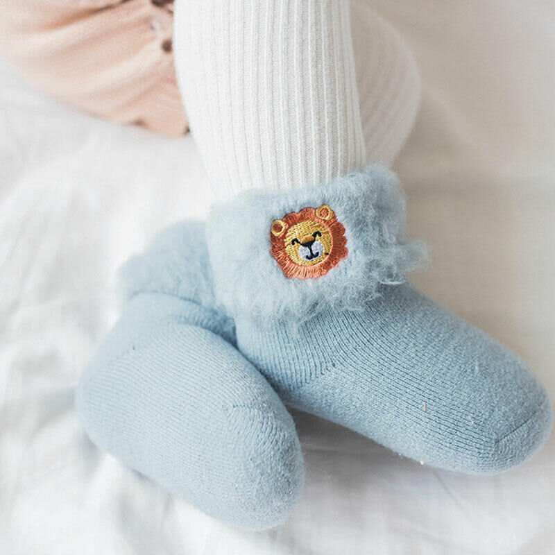 Girls Boys Children Princess Animal Print Socks Cute Kids Toddlers Warm Socks 6 Colors For Winter