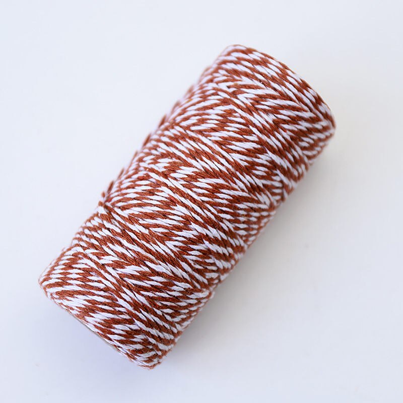 100 Meter 1.5mm Twee-Kleur Katoenen Koord Garen Hand Geweven Home Decor DIY Craft Voor Kleding Naaien stof Katoenen Touw: 5