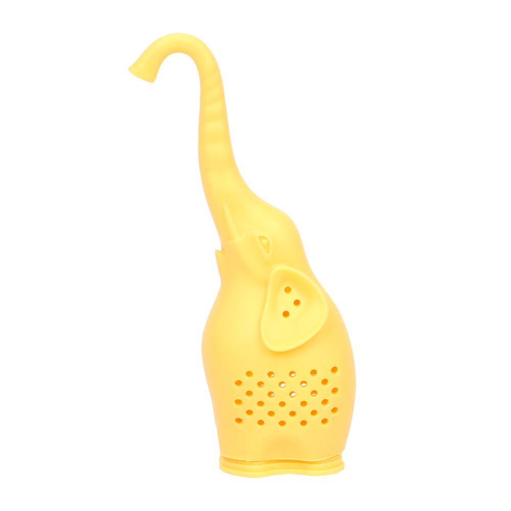 Silicone Thee-ei Leuke Olifant Diffuser Theewaar Theezeefje Filter Thee Accessoires: YELLOW