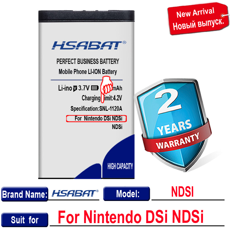 HSABAT 2600mAh Battery for Nintendo DSi NDSi