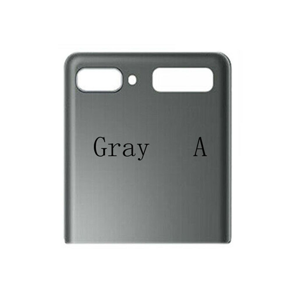 Nova tampa da bateria de vidro da porta traseira para samsung galaxy z flip 5g f707 f700 habitação parte traseira da substituição da bateria + adesivo: Grey A original
