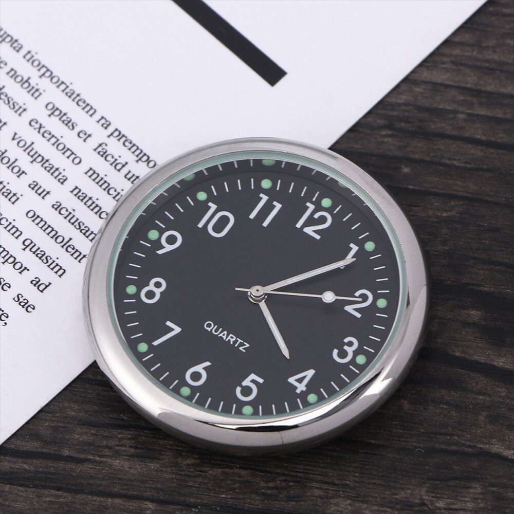 2 st bil instrumentbräda klockor självhäftande nattlysande universell stick-on pekklocka digital klocka för bil