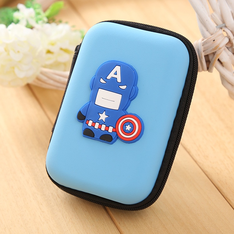 Lovely Silicone Coin Purse Cartoon Coin Key Wallets Rectangle Earphone Holder Bags Kids Cute Wallet: 6