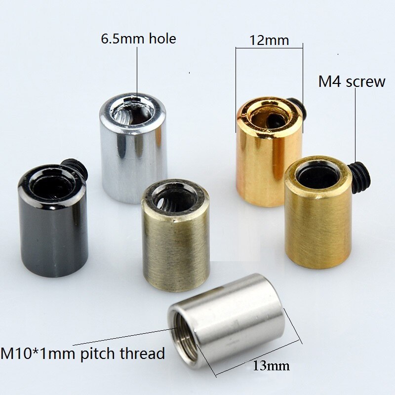 10pcs/ lot, D12*H13mm M10 threaded wire lock metal cable grips Cable Glands Connectors with M4 screw cable strain relief