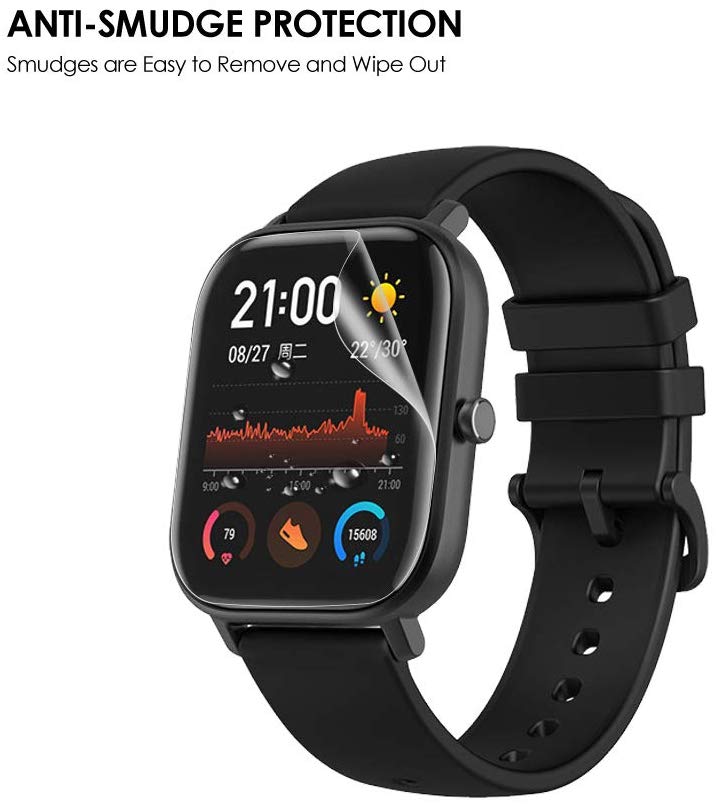 1/3/5 kpl läpinäkyvä täyskansi kirkas pehmeä näytönsuojakalvo huami amazfit gts sport hd film mattakalvo näytönsuoja: Matta kalvo / 1 pc