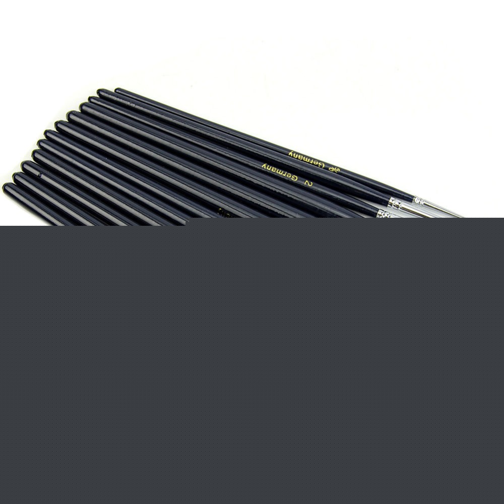 12 st nylon hårfärg pensel set konstnär akvarell akryl oljemålning tillbehör  z07