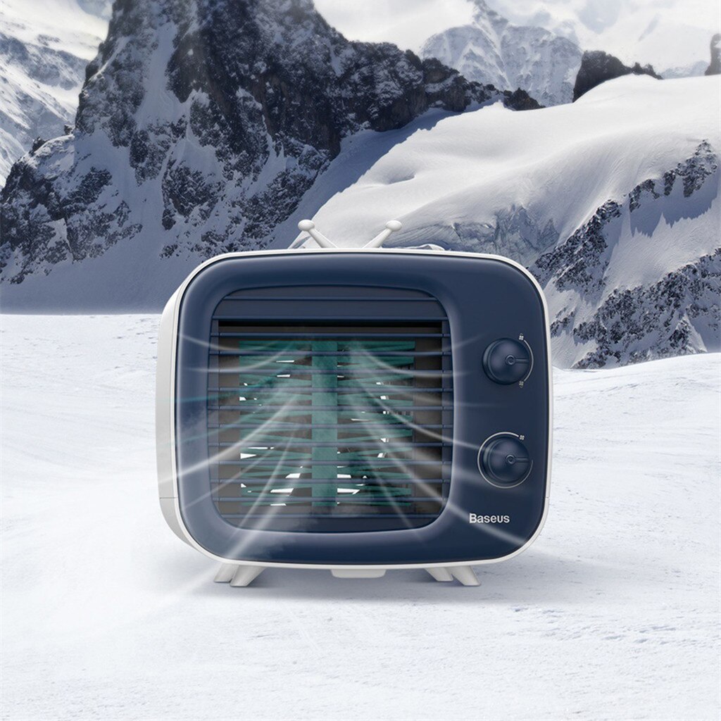 Portable Mini Air Conditioner Water Cool Cooling Fan Air Cooler Humidifier USB Desktop Air Cooler Fan with Water Tank Home 5V