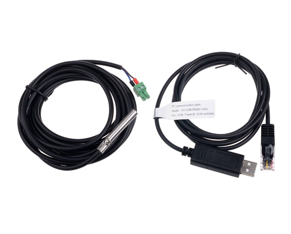 Battery Temperature Sensor and Monitoring adapter RS485 to USB fit for Tracer MPPT