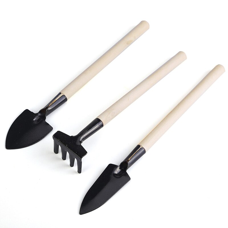 3 Stks/set Tuinieren Tool Set Balkon Home-Grown Mini Graven Past Driedelige Schop Hark Tuingereedschap combinatie