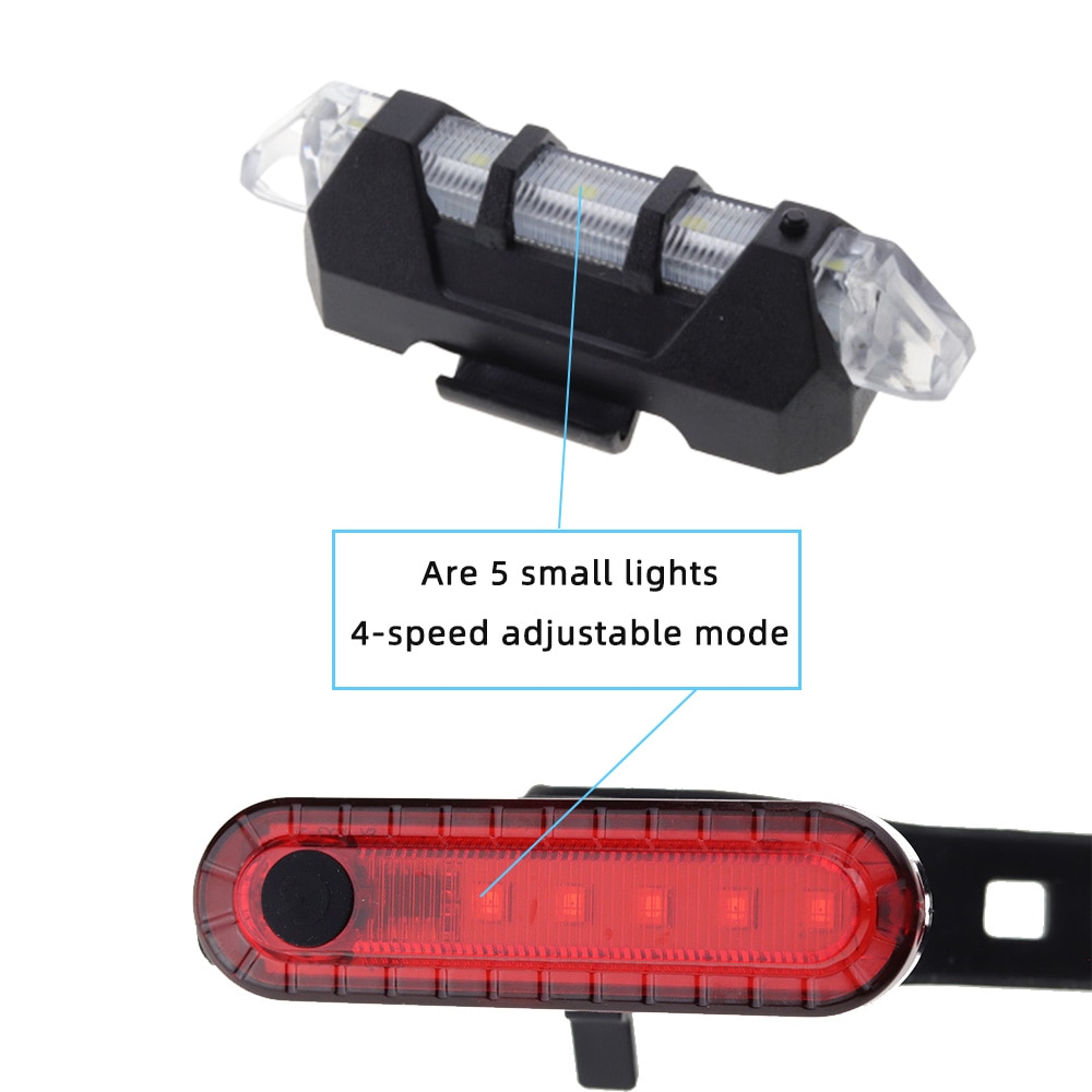 Led hätävalo vilkkuva varoitusvalot ulkona vedenpitävä 4 salamatilaa usb-lataus kannettava valo auton turvapyörään