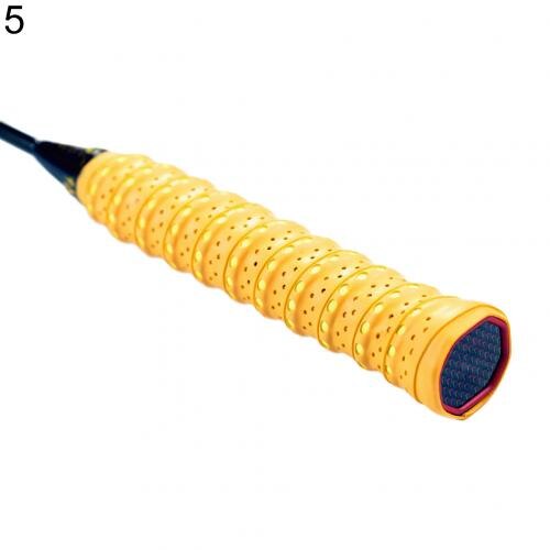 Ljus färg anti-halk racket över grepp roll tennis badminton handtag tejp ärm tennis racket ärm: Gul