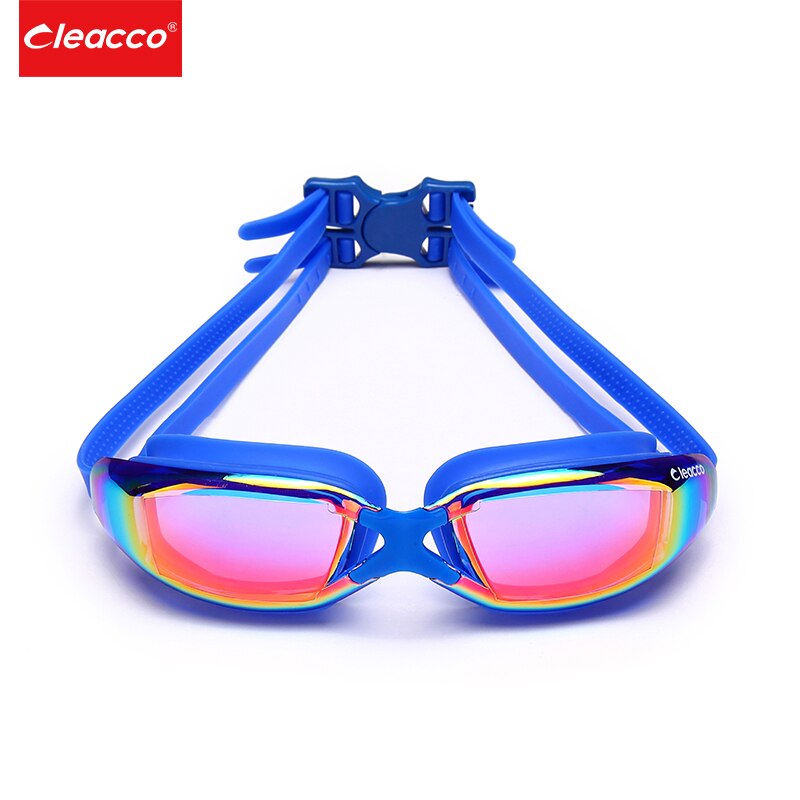 movable lens prescription swimming glasses adult men eyewear for adult men, mirror and anti-fog Watr Sport: Blue