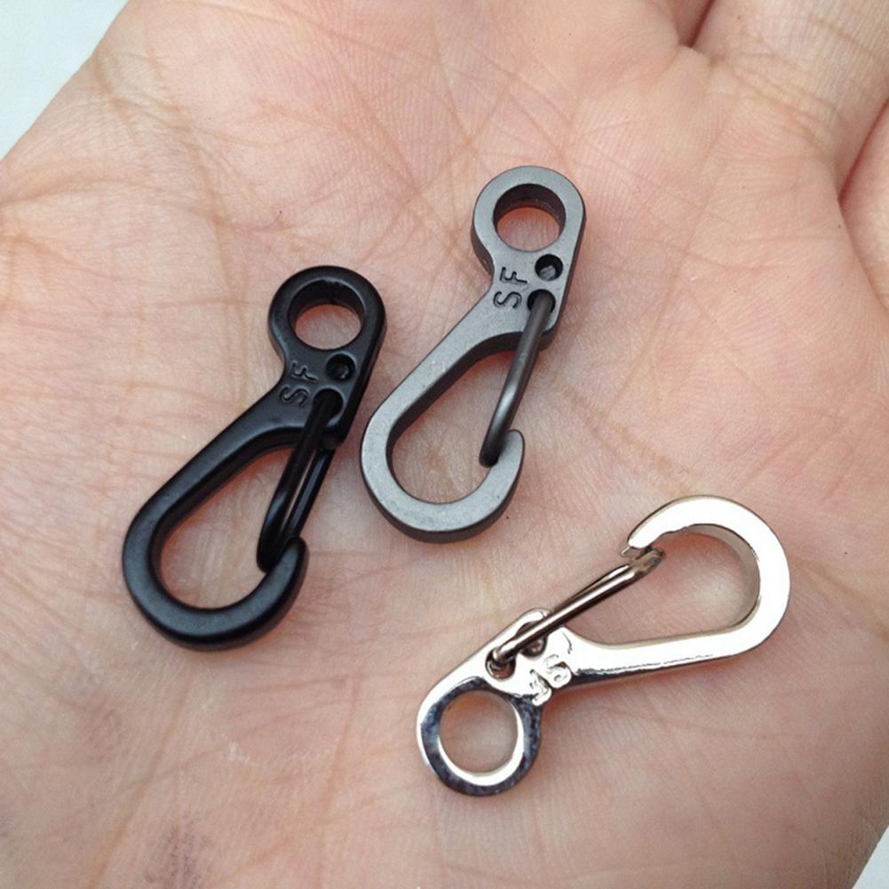 10 stk mini karabinhager clips lille legeret fjeder karabinhage nøglering låse lille hængende spænde til rygsæk camping flaske