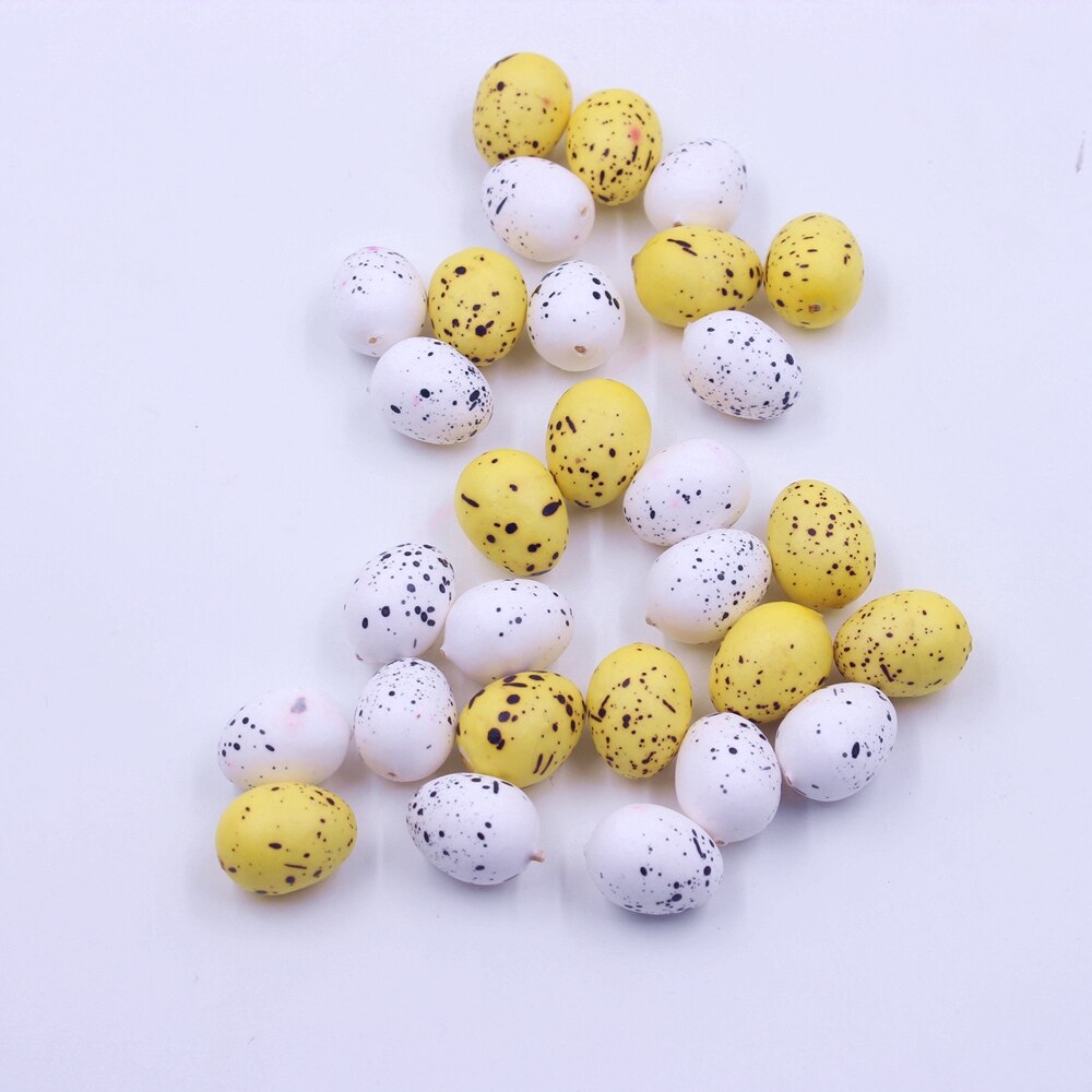 30 Stuks Foam Paaseieren Happy Easter Decoratie Geschilderd Vogel Duif Eieren Diy Craft Kids Party Decor Pasen Party levert