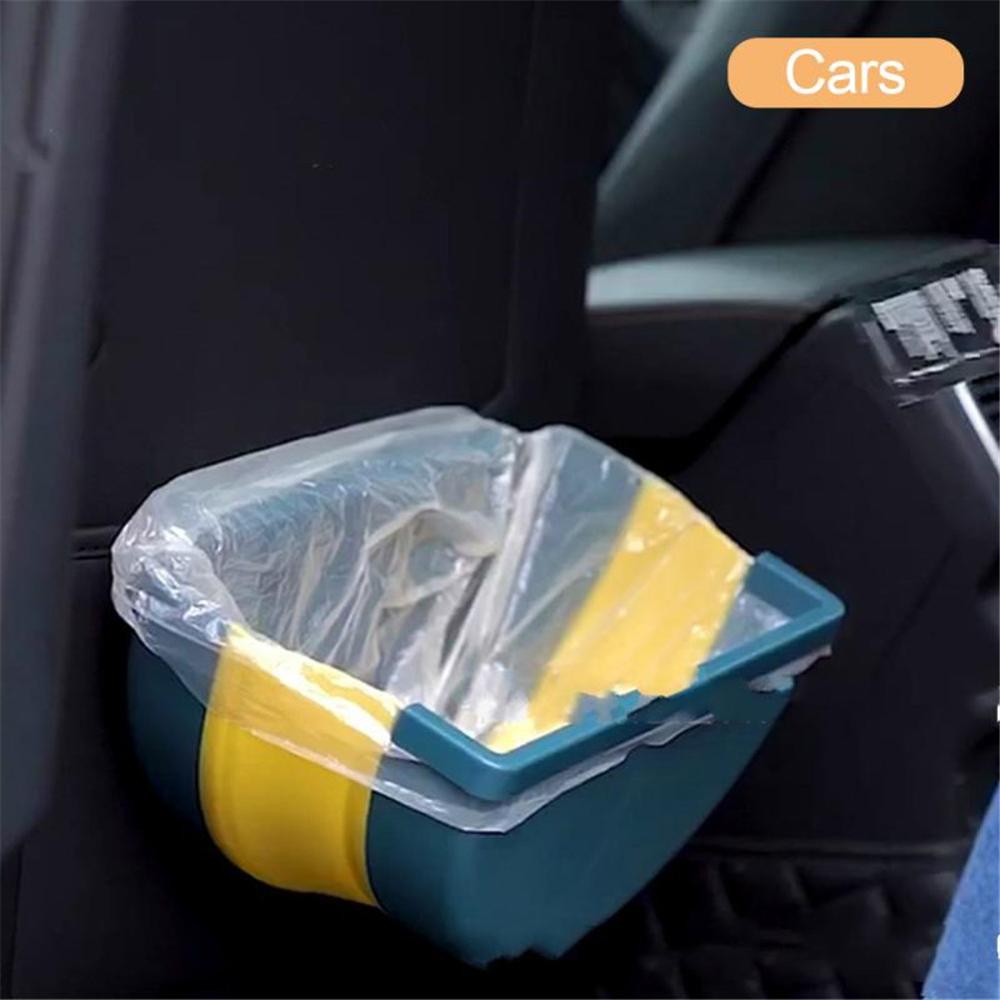Cubo de basura plegable colgador para puerta de armario, papelera de pared, para baño, almacenamiento de desechos