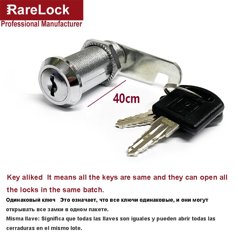 Cam Lock for Power Tool Cabinet Wardrobe Dressing Case Box Cupboard Gym Locker Mailbox Furniture Hardware Rarelock MMS243 C: B - Key Alikde